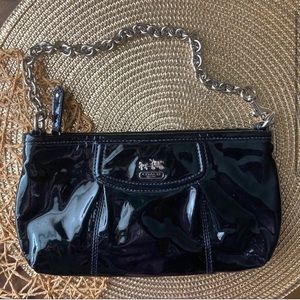 Coach Patent Leather Chain Shoulder Mini Bag